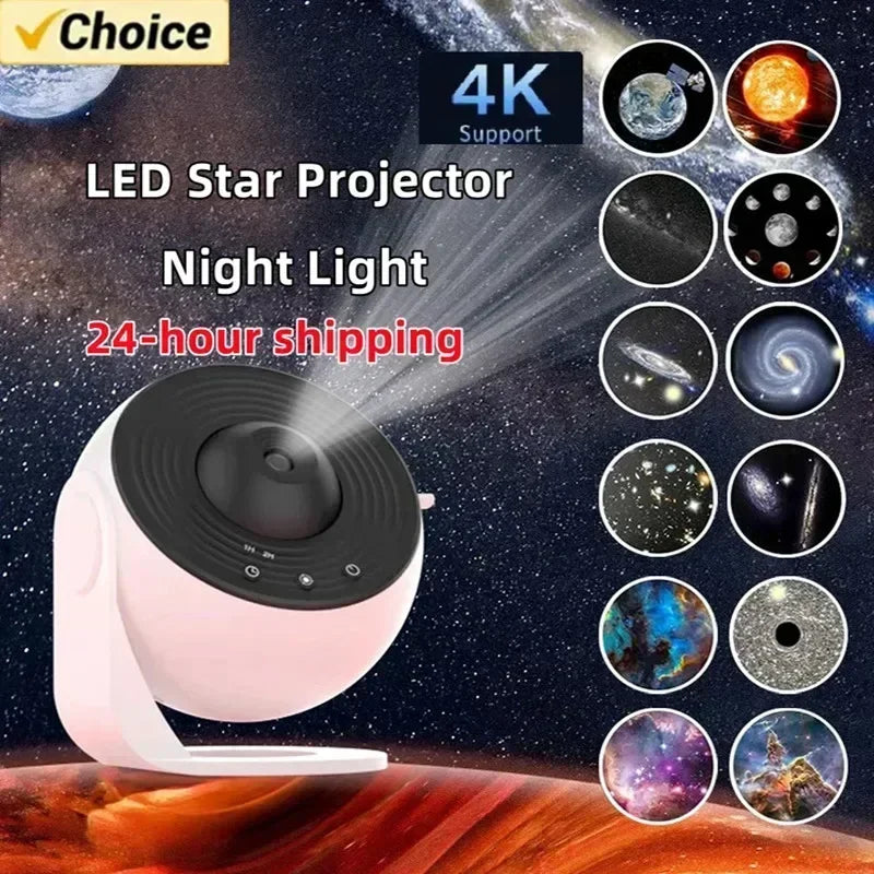 Starry Sky Night Light Galaxy Projector 360°Rotate