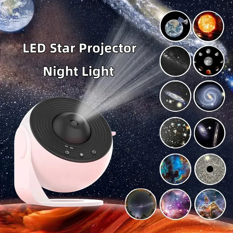 Starry Sky Night Light Galaxy Projector 360°Rotate