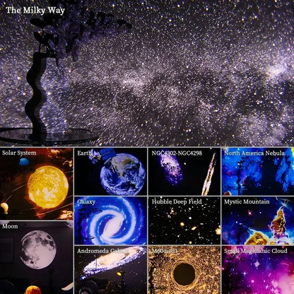 Starry Sky Night Light Galaxy Projector 360°Rotate